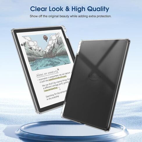 Fintie Clear Case for 11" Kindle Scribe 3rd Generation 2025 & Kindle Scribe Colorsoft - Slim Lightweight Flexible Transparent TPU Back Cover Skin Bumper Soft Shell with Pen Holder, Clear in Saudi Arabia