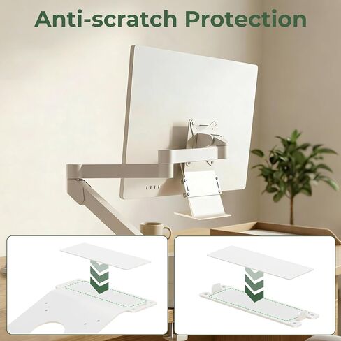 Metal VESA Mount Adapter Plate Bracket Only for Apple iMac 24-inch M1, M3, M4 Series Monitors, Fits 75x75/100x100 VESA Pattern, White VESA Mounting Plate for Monitor Arm Mounting, Hardware Included in Saudi Arabia