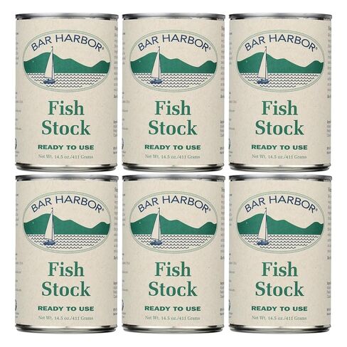 Bar Harbor Fish Stock, 14.5 oz (411g) – Ready-to-Use Haddock Stock, Chef-Favorite for Risotto, Rice & Pasta [Pack of 6] in Saudi Arabia
