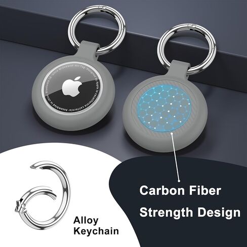 10 PCS AirTag Holder Case Keychain, Compatible with AirTag 2nd Gen 2026 & 1st Gen, Silicone Protective Cover for Air Tags GPS Tracker, Shockproof Key Ring for Kids Pets Luggage Bags in Saudi Arabia