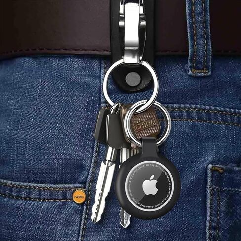 10 PCS AirTag Holder Case Keychain, Compatible with AirTag 2nd Gen 2026 & 1st Gen, Silicone Protective Cover for Air Tags GPS Tracker, Shockproof Key Ring for Kids Pets Luggage Bags in Saudi Arabia