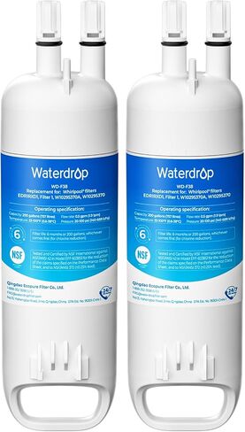 Waterdrop EDR1RXD1 Replacement for Everydrop® Filter 1, W10295370A, EDR1RXD1B, P8RFWB2L, P4RFWB, WD-F38, 46-9081, 46-9930 Refrigerator Water Filter, 4 Pack in Saudi Arabia