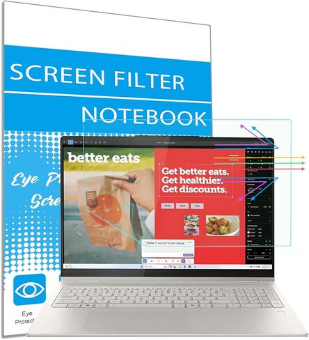 واقي شاشة مضاد للضوء الأزرق من i-Tensodo لجهاز Lenovo Yoga 7 16 بوصة/Yoga 7i 16 بوصة شاشة لمس 2 في 1 16:10 كمبيوتر محمول، فلتر حجب الضوء الأزرق (غير مناسب 16:9) in Saudi Arabia