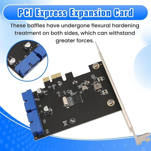 PCI Express USB 3.0 19 Pin Expansion Card PCIE 1X to 2 Ports USB 3 19 Pin Adapter Internal USB3 20Pin Hub Header in Saudi Arabia