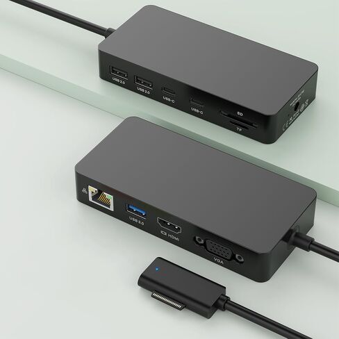 قاعدة تركيب Surface Pro 11 في 1 بدقة 4K@60 هرتز HDMI+VGA، قاعدة تركيب سطحية مع مصدر طاقة، قاعدة تركيب Surface Pro 11/10/9/8/X/7/6/5/4/3، كمبيوتر محمول Surface 6/5/4/3/2/1، كمبيوتر محمول Go 3/2/1، كتاب in Kuwait