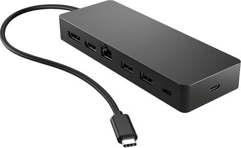 HP Universal USB-C 7-in-1 Multiport Hub Docking Station Bundle w/DKZ Hub, 4 USB Ports, Display Port 1.2, HDMI 2.0, RJ-45, USB-C Powered, No Power Supply, w/Single Cable Connection to Any Brand Laptop in Saudi Arabia