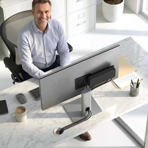 لوحة تثبيت معدنية VESA لجهاز Dell WD25 SD25 Series Dock، حامل محطة إرساء قوي متوافق مع Dell UD22 WD19 WD19S WD22TB4 WD19TBS، حامل خلفي للشاشة/المكتب in Saudi Arabia