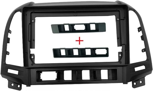 9'' Car Radio Stereo Dash Frame Fascia Bezel Panel Compatible for Hyundai Santa Fe IX45 2006 07 08 09 10 11 12 Install Mount Kit in Saudi Arabia