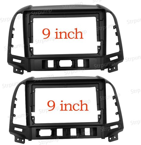 9'' Car Radio Stereo Dash Frame Fascia Bezel Panel Compatible for Hyundai Santa Fe IX45 2006 07 08 09 10 11 12 Install Mount Kit in Saudi Arabia