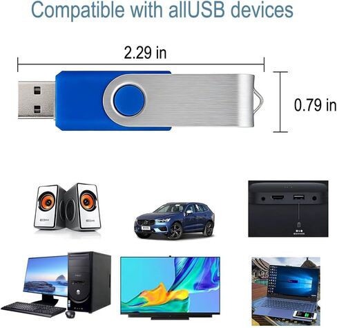 16GB USB Bulk Flash Drives USB 3.0 Flash Drives Bulk USB Drives Bulk Thumb Drive Pack Memory Stick (Blue 1 Pcs) in Saudi Arabia