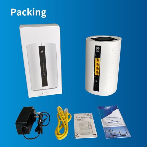 ZBT 5G WiFi 6 Router AX3000 ثنائي النطاق 2.4G/5.8G 3000Mbps 5G NR CPE مع فتحة لبطاقة SIM M.2 واجهة أجهزة مراقبة منافذ جيجابت زر شبكي للمنزل والمكتب إنترنت عالي السرعة Z8105AX-C-RM520 in Kuwait