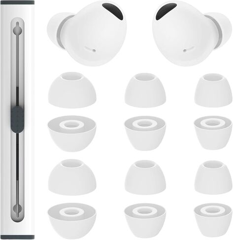 6 Pairs Replacement Eartips for SamsungGalaxy Buds 2 Pro Earbuds with Cleaning Pen, Replacement Silicone Ear Tips Set with Three Sizes L/M/S, Anti-Slip Replacement Accessories (Graphite) in Saudi Arabia