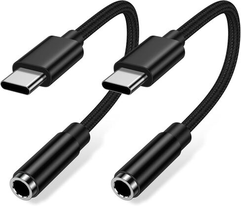 USB C to 3.5mm Headphone Jack Adapter 2 Pack, Type C to 3.5mm Audio Adapter Aux Dongle Cable for Samsung Galaxy S26 Ultra S26+ S26 A37 A57 S25 Ultra S25 FE Edge S25+ A17 A16 5G A36 A26 A56 S24 S23 S22 in Saudi Arabia