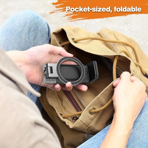 Travel Phone Holder, 2-in-1 Clip & Tripod Stand, Magnetic Phone Mount for Airplane, Desk, Luggage, Compatible with iPhone 13-17 Series, Android Phones (Included Magnetic Ring) in Saudi Arabia