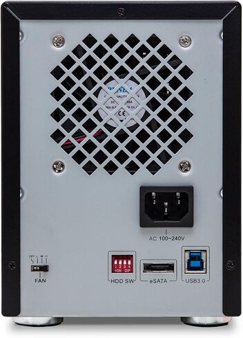 SY-ENC50104 4 Bay 3.5 بوصة SATA III HDD حاوية غير RAID - يدعم USB 3.0 وواجهة eSATA، أسود in Kuwait
