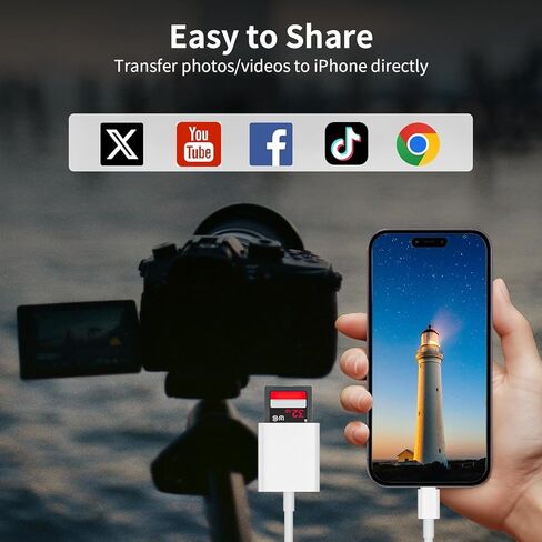 قارئ بطاقات USB C إلى SD، محول قارئ بطاقات ذاكرة 2 في 1 من النوع C إلى SD وTF، قارئ بطاقات ذاكرة Groodo قارئ بطاقات MicroSD متوافق مع iPhone15 16 17/iPad/Mac/الكمبيوتر المحمول والمزيد من أجهزة USB-C in Kuwait