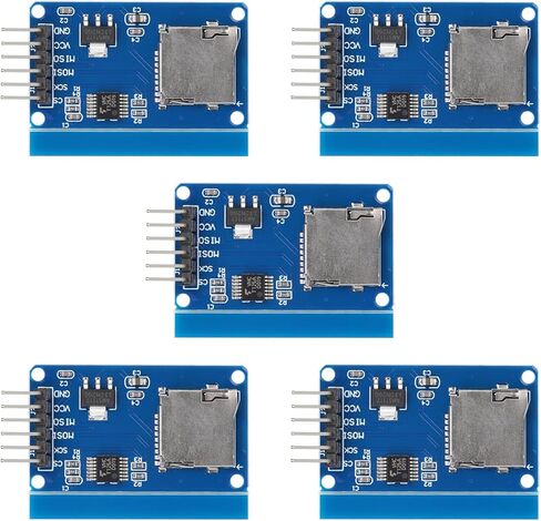 5 قطع وحدة بطاقة SD صغيرة وحدة قارئ محول بطاقة TF مع واجهة SPI 6Pin 3.3 فولت 5 فولت رقاقة مستوى المنطق لـ Arduino لوحدة تشغيل واجهة Raspberry Pi ESP32 in Kuwait
