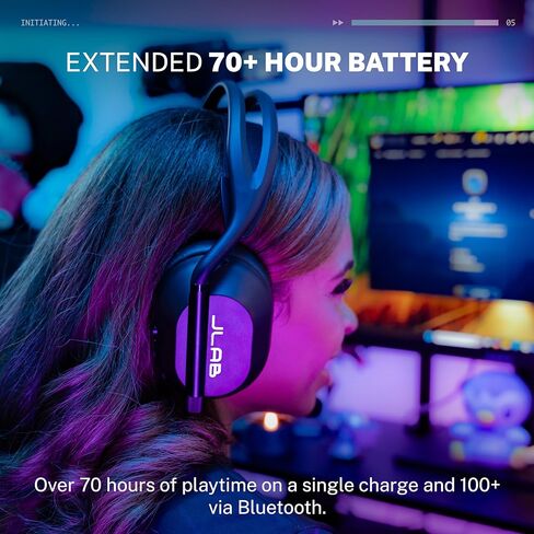 JLab Midnight Wireless Gaming Headset, Black in Saudi Arabia
