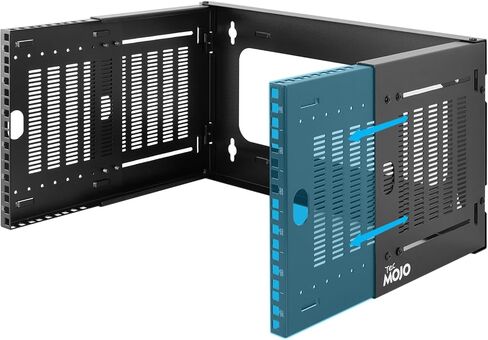 Tecmojo 4U Wall Mount Network Rack, 19" Open Frame Patch Panel Bracket with Adjustable Depth 9.7-15.9 in, Fits Shallow IT Equipments, 110 lbs Capacity, EIA-310 Compliant in Saudi Arabia