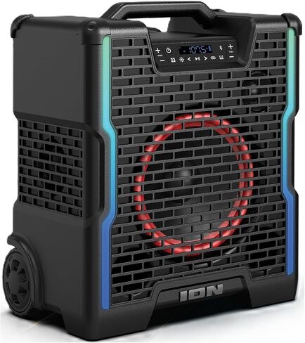 مكبر صوت بلوتوث محمول من Ion Blockrocker Icon مناسب لجميع التضاريس مزود بأضواء وراديو FM (متجدد) in Saudi Arabia