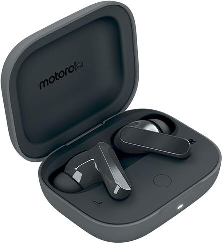 Motorola Moto Buds Bass XT2443-1 Dynamic ANC، مجموعة ميكروفون ثلاثية، بلوتوث 5.3، IP54 مقاوم للماء والغبار، صوت Dolby Atmos (Pantone Dark Shadow) in Saudi Arabia