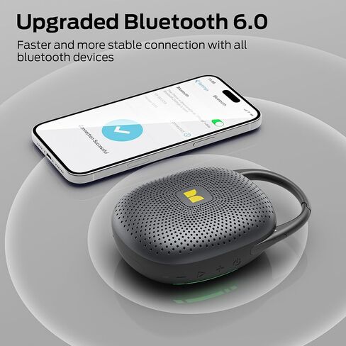 مكبر صوت مونستر بمشبك مع حلقة تسلق، مكبر صوت بلوتوث 6.0 محمول للغاية IPX7 مقاوم للماء، مكبر صوت لاسلكي صغير وقت اللعب 29 ساعة للمشي لمسافات طويلة والتخييم والشاطئ والسفر في الهواء الطلق - أسود in Saudi Arabia