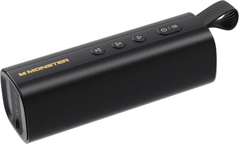 Monster S290 Bluetooth Speaker, Portable Bluetooth Speaker With 30W Loud Stereo Sound, Bluetooth 6.0, 15H Playtime, TWS Pairing, Support AUX/TF Card, IPX6 Waterproof Wireless Speaker for Home, Outdoor in Saudi Arabia