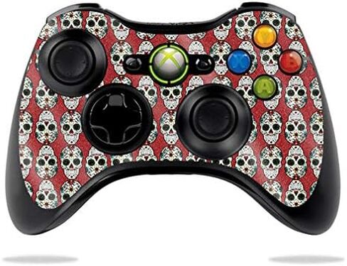 MightySkins Glossy Glitter Skin for Microsoft Xbox 360 Controller - Sugar Skull | Protective, Durable High-Gloss Glitter Finish | Easy to Apply, Remove, and Change Styles | Made in The USA in Saudi Arabia