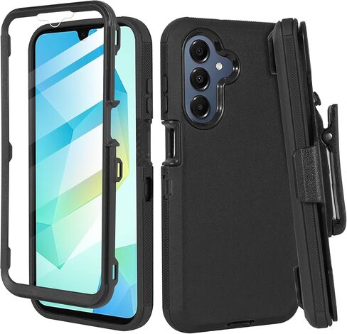 Compatible for Samsung Galaxy A17 2025, Built in Screen Protector, Belt Clip Holster Heavy Duty Defender Case Dustproof Shockproof Protection (Camo) in Saudi Arabia