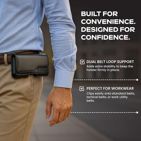 Stronden Magnetic Closure Holster for Samsung Galaxy S26 Plus, S25 Edge, S25 Plus, S24 Plus, S23 Plus, S23 FE, S22 Plus, S22 FE, S21 Plus - Leather Belt Case Pouch (Fits Slim/Regular Case on) in Saudi Arabia