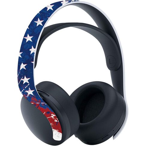 PlayVital Full Set Skin Decal for ps5 Console Disc Edition, Vinyl Sticker Decal Cover for ps5 Controller & Charging Station & Headset & Media Remote - Impression US Flag in Saudi Arabia