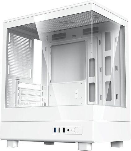 حافظة كمبيوتر الألعاب darkFlash DB330M Micro-ATX، زجاج مقسّى مزدوج بانورامي 270 درجة، 3 × مراوح PWM ARGB مثبتة مسبقًا، تصميم تدفق هواء عمودي، إدخال/إخراج أمامي من النوع C، يدعم ما يصل إلى 240 مم AIO، أبيض in Saudi Arabia