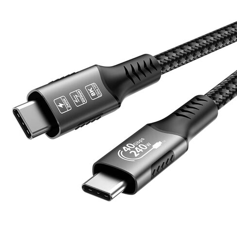 240W High-Speed Charging Support Cable USpB4 Type C Cord 8K 60HZ 40Gbps Full Function Compatible for Thunderbolt 3 4 LPhonie15 Pro Max New 2026 Electronic & Accessories in Saudi Arabia