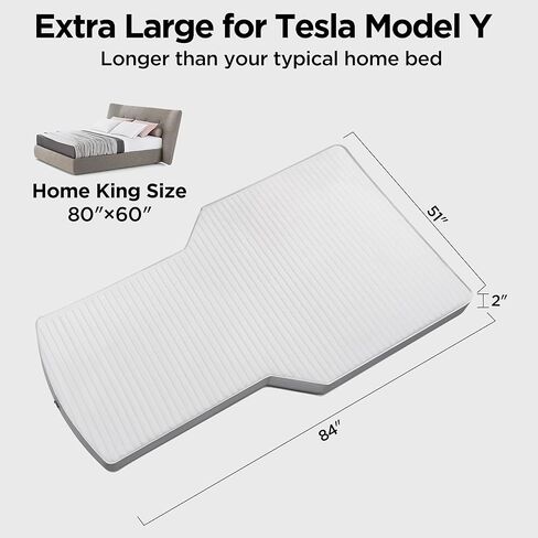 مرتبة سرير من Uireefly Tesla Model Y لطراز Tesla Y 2020-2026 مرتبة تخييم قابلة للنفخ مع مضخة هواء رمادية in Saudi Arabia