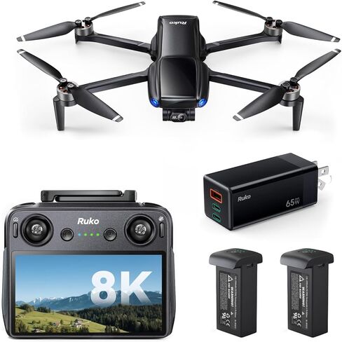 Ruko U11MINI 4K (RC3)، طائرة بدون طيار للمبتدئين مع وحدة تحكم تعمل باللمس وشاحن Ruko PD65W USB C in Saudi Arabia