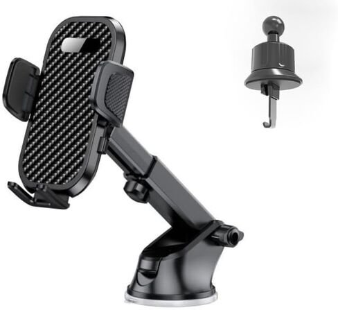 Car Phone Holder【Upgraded Strongest Suction & Clip】3in1 Universal Cell Phone Mount for Dashboard Windshield Air Vent, Truck Cradle Stand for iPhone 17 Pro Max 16 15 14 13 12 11 SE Samsung Android in Saudi Arabia