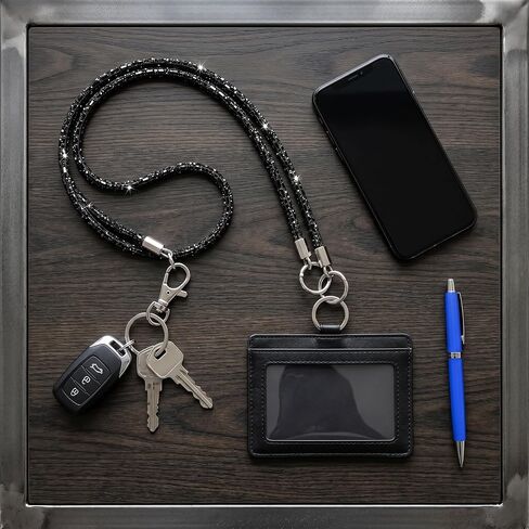 Phone Strap – Rhinestone Lanyard with Bling Crystal Metal Purse Strap, Phone Lanyard Crossbody Bling with Tether Patch, Chain for Phone Case, Crossbody Chain for Phones Handbags Wallets in Saudi Arabia