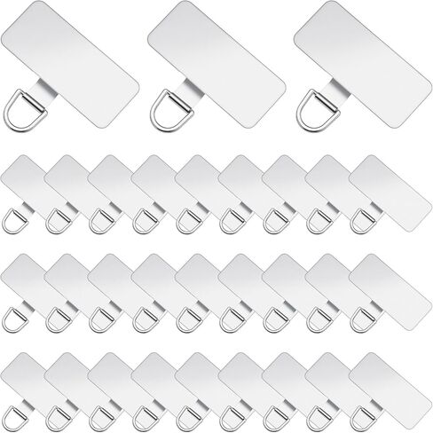 JJUNW 20 Pack Phone Tether Tab for Lanyard-Strap, Phone Strap Replacement Part for Most Full Coverage Cases Universal Cellphone Strap Tab for Phone-Wrist Crossbody Strap(Silver) in Saudi Arabia