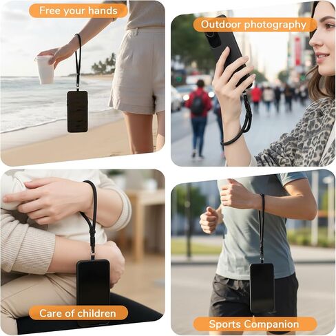 2Pcs Anti Theft Phone Wrist Strap, Adjustable Cell Phone Lanyard Strap with Metal Tether Tabs for Smartphones in Saudi Arabia