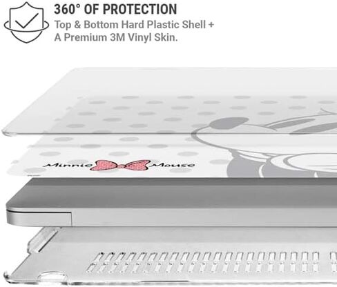 Skinit Laptop Case Plus Skin Compatible with MacBook Air 15in (2023) - Officially Licensed Disney Minnie Mouse Daydream Design in Saudi Arabia