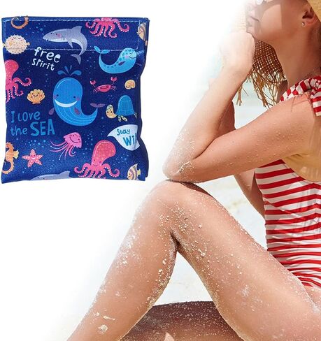 Compact Sand Bag for Beach Travel - Easy to Pack and Carry, Dark Blue in Saudi Arabia