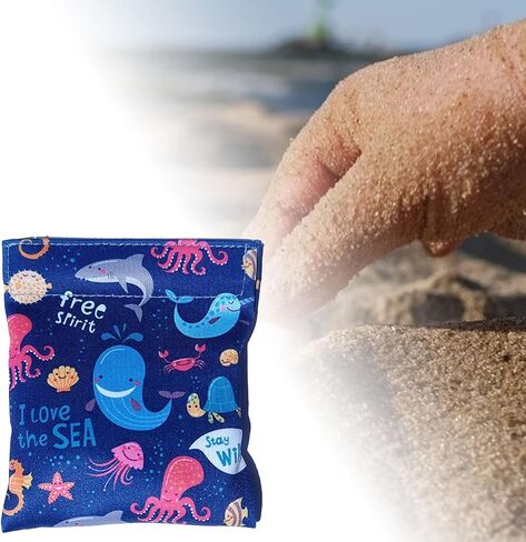 Compact Sand Bag for Beach Travel - Easy to Pack and Carry, Dark Blue in Saudi Arabia