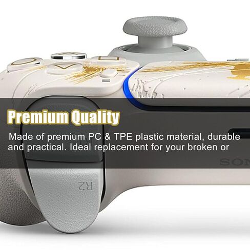 TECUEEN 4 قطع بديلة من عصا التحكم لشبح Yotei، لوحدة تحكم PS5 Dualsense رمادية، عصا تحكم تناظرية رمادية، طقم إصلاح بديل مع مفك براغي in Kuwait