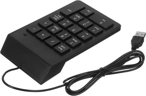 لوحة أرقام ميكانيكية سلكية USB مكونة من 19 مفتاحًا، لوحة مفاتيح رقمية لأجهزة الكمبيوتر المحمول المحمولة للاستخدام في مكتب المحاسبة المالية in Saudi Arabia