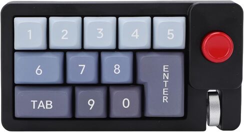 Yoidesu Mechanical Number Pad, Wired USB Macro Keyboard with 12 RGB Backlight Modes Hot Swappable Joystick Roller, for Gaming and Work on s OS (Black) in Kuwait