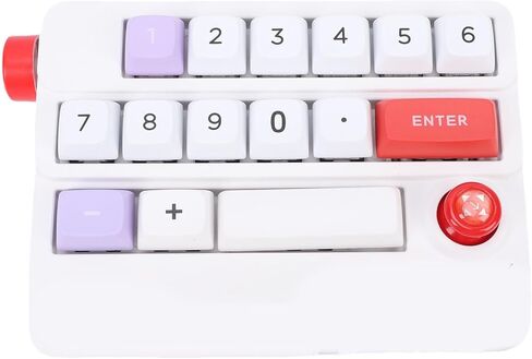 Yoidesu USB Wired Mechanical Number Pad, 19 Keys Hot Swappable Macro Programmable Numeric Keypad with Joystick Control and RGB Lighting, for PC Laptop Gaming Drawing (Black) in Saudi Arabia