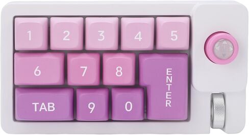 Yoidesu Mechanical Number Pad, Wired USB Macro Keyboard with 12 RGB Backlight Modes Hot Swappable Joystick Roller, for Gaming and Work on s OS (Black) in Kuwait