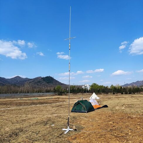 GP4 HF Trap Vertical Antenna 4 Band 7 14 21 29MHz, Shortwave Ground Plane Radiator 1000W PEP, UHF Female Connector, for Amateur Radio DXing and Open Air Urban Setup in Saudi Arabia