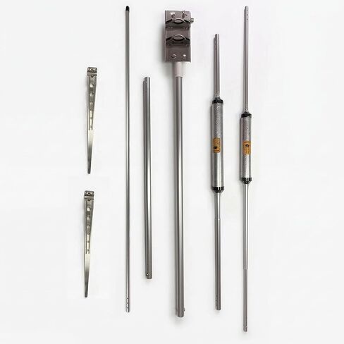 GP4 HF Trap Vertical Antenna 4 Band 7 14 21 29MHz, Shortwave Ground Plane Radiator 1000W PEP, UHF Female Connector, for Amateur Radio DXing and Open Air Urban Setup in Saudi Arabia