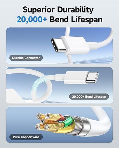محول سماعة رأس USB من النوع C إلى 3.5 ملم مع شحن سريع PD، كابل دونجل مكون من قطعتين لهاتف iPhone 15 وiPad وGalaxy in Kuwait